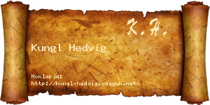 Kungl Hedvig névjegykártya